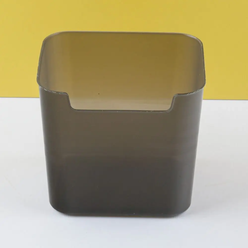 Simple Transparent Desk Pen Holder Large Capacity INS Style Pencil Storage Box Plastic Multifunction Storage Bucket Student