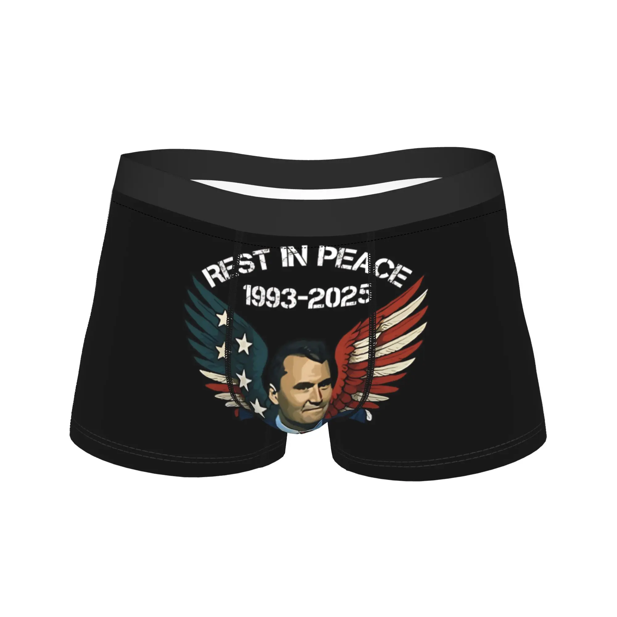 

REST IN PEACE Charlie Kirk 1993-2025 Underwear Comfortable Underpants Pattern Boxer Brief For Men Pouch Large Size Boxer Shorts