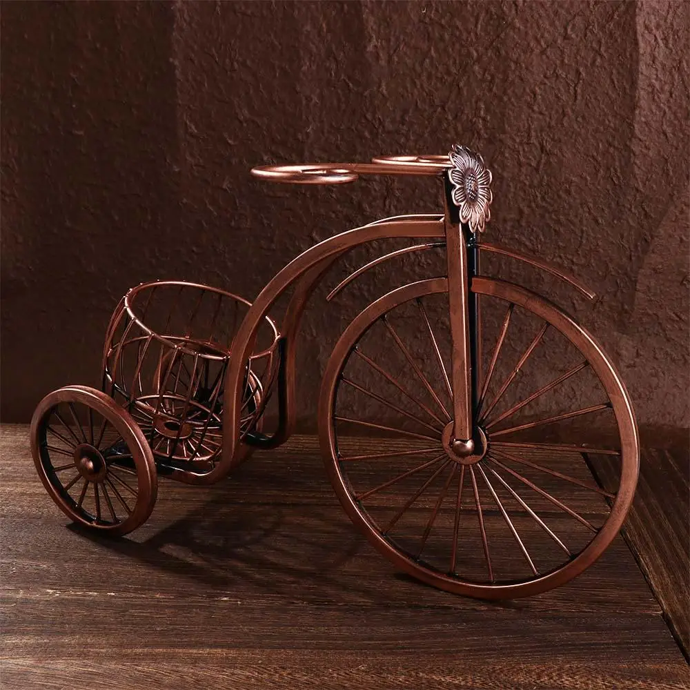 

Creative Decorative Retro Home Decoration Tricycle Shape Kitchen Organizer Wine Bottle Holder Wine Rack Wine Display Stand