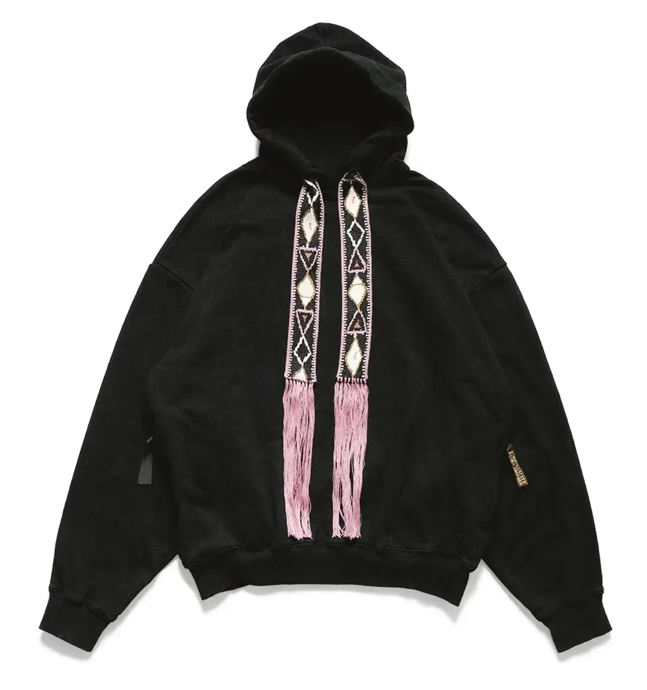 

Japan Vintage Geometric Tassels Ethnic Style Embroidery Ribbon Loose Men's Hoodies 23SS KAPITAL Hirota Double-color