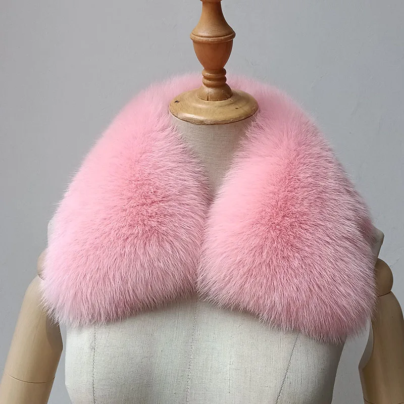 

2024 Fluffy Big Size Real Fox Fur Scarf Winter Jacket 100% Natural Fur Collar Women Luxury Beautiful Large size Collars