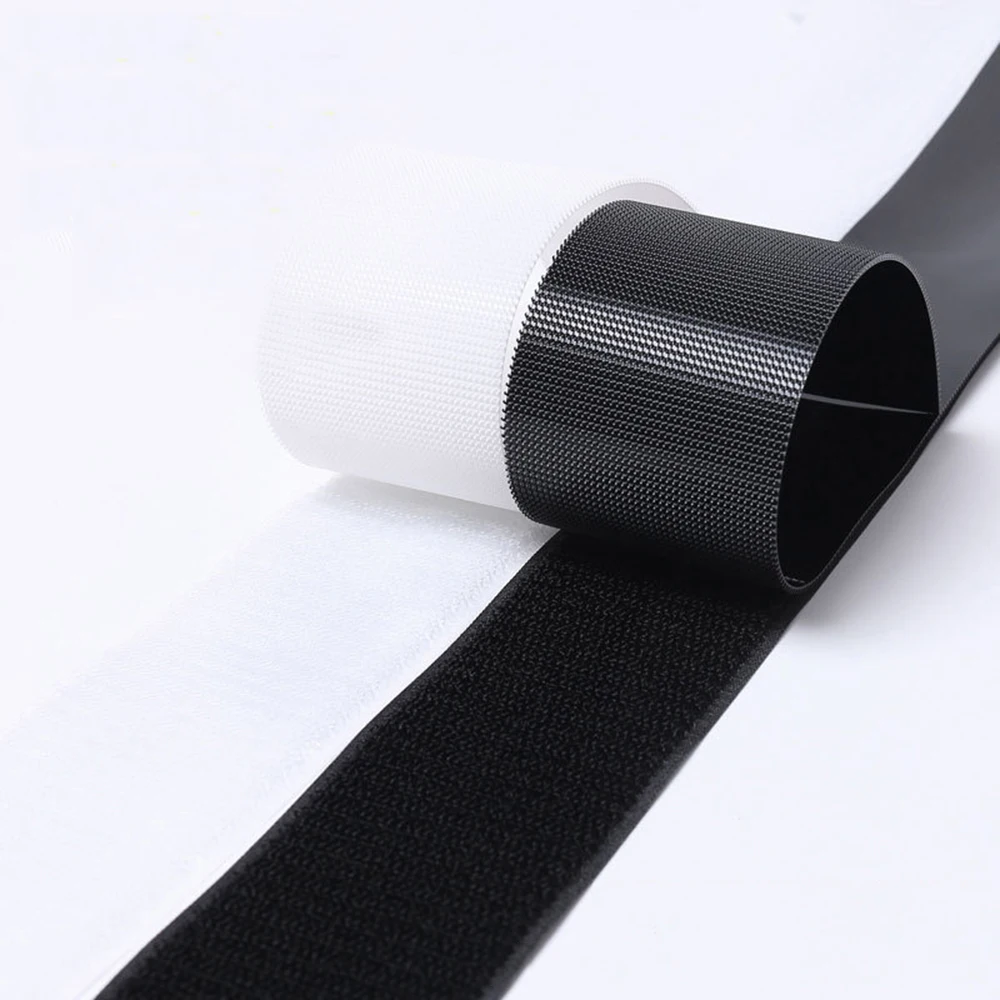 12M/Pairs Hook and Loop High Quality Sew-on Fastener Tape Nylon Strips Fastener for Home Office School DIY Crafting Organization