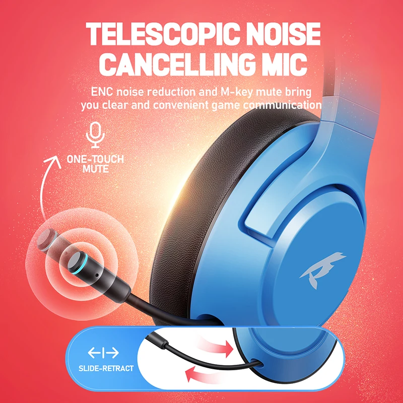 CINPUSEN Wireless Gaming Headset, 3-Mode 25ms Low Latency, 80H Playtime, Protein Earcups for Nintendo Switch