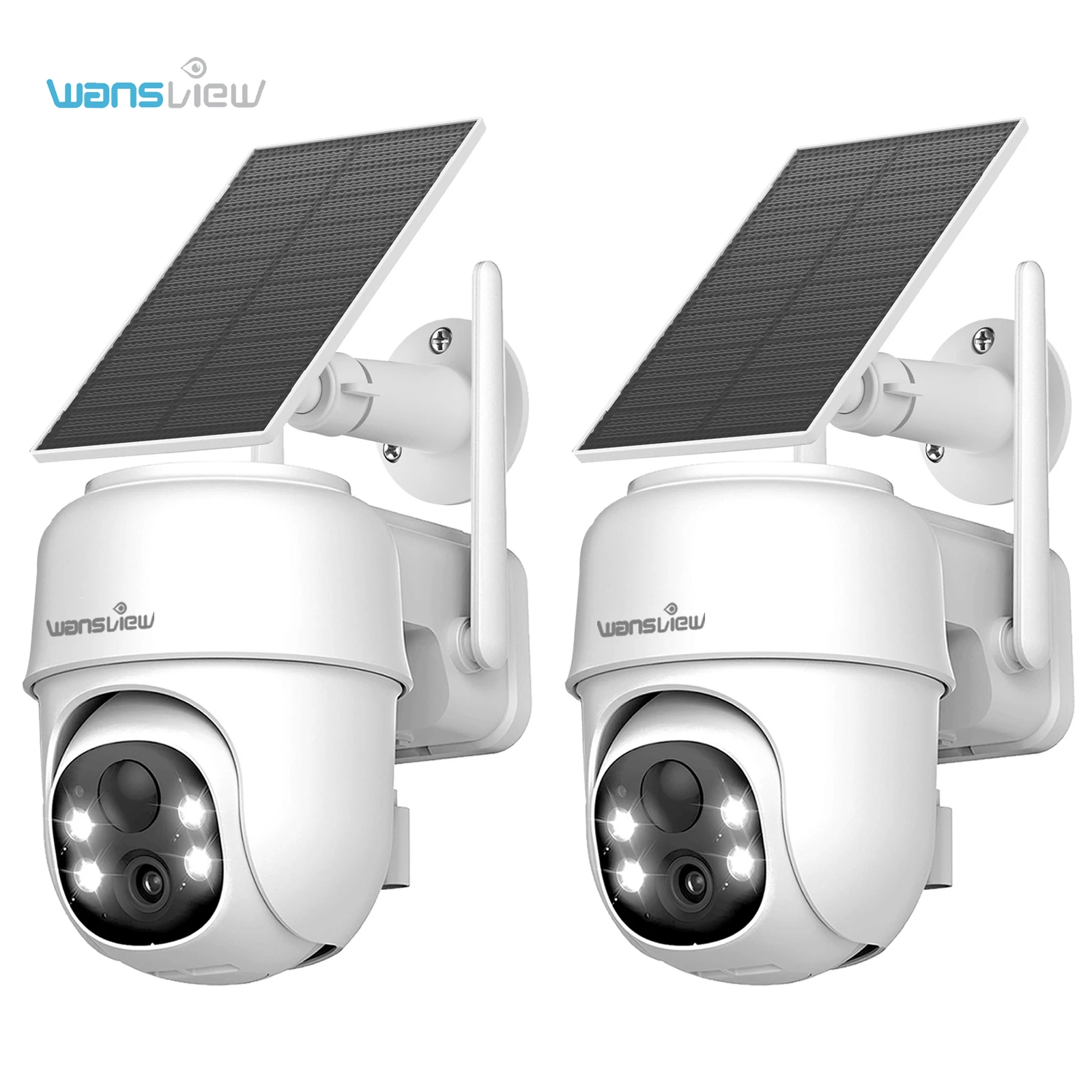 Wansview 2K Solarkamera 3MP Außenkamera 2,4G WLAN Sicherheitskamera Batteriebetriebene Kameras Heimüberwachung Schutz PIR Menschenerkennung