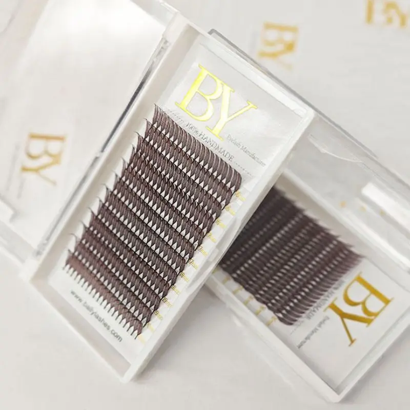 Brown Anime Spike Lash 0.03 0.05 0.07 - Premium Fake Eyelashes for Dramatic Look - Single Pack
