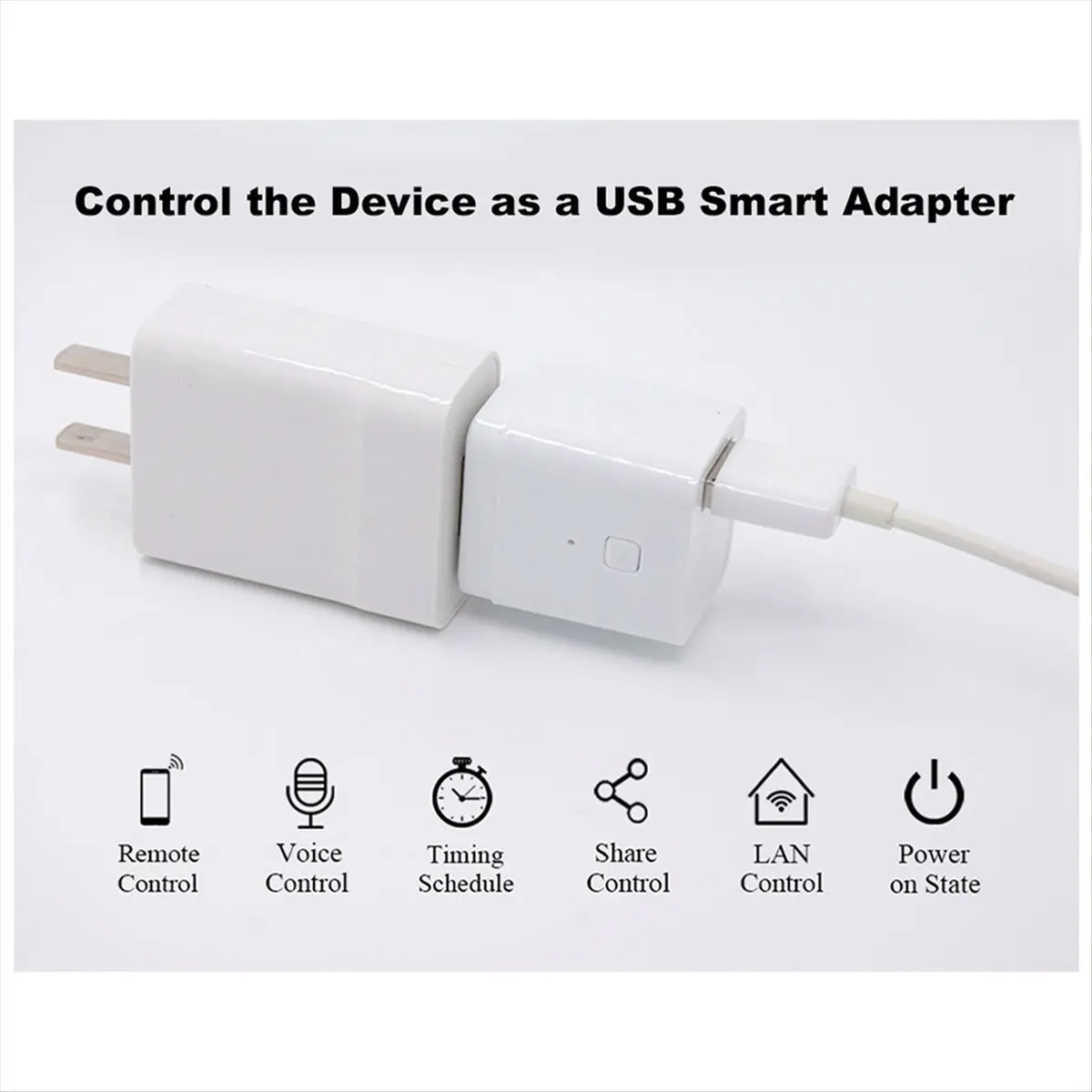 OK Tuya Multi-Mode Smart USB Bluetooth Gateway Adapter Switch 5V2A WiFi Power Adapter Charging Head Voice Timing Control