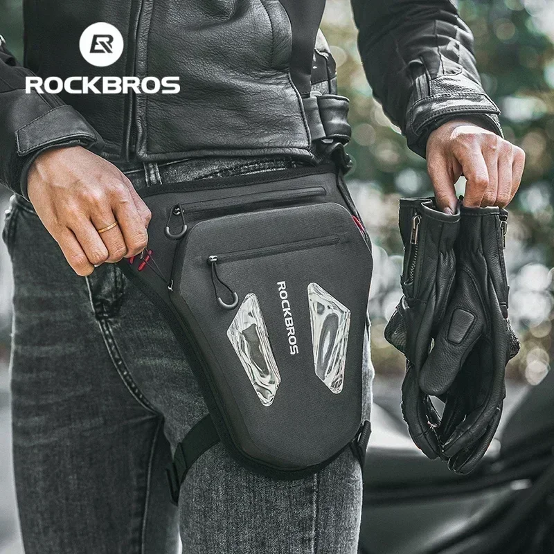 

ROCKBROS мотоциклетная велосипедная сумка для ног, светоотражающие поясные сумки через плечо, уличная сумка, регулируемая водонепроницаемая мотооборудование