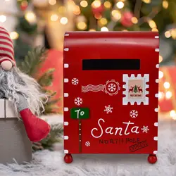 Christmas Decoration Mailbox Christmas Letter Box Santa Mailbox for Garden Yard Front Door Wedding Patio Xmas Party Decoration