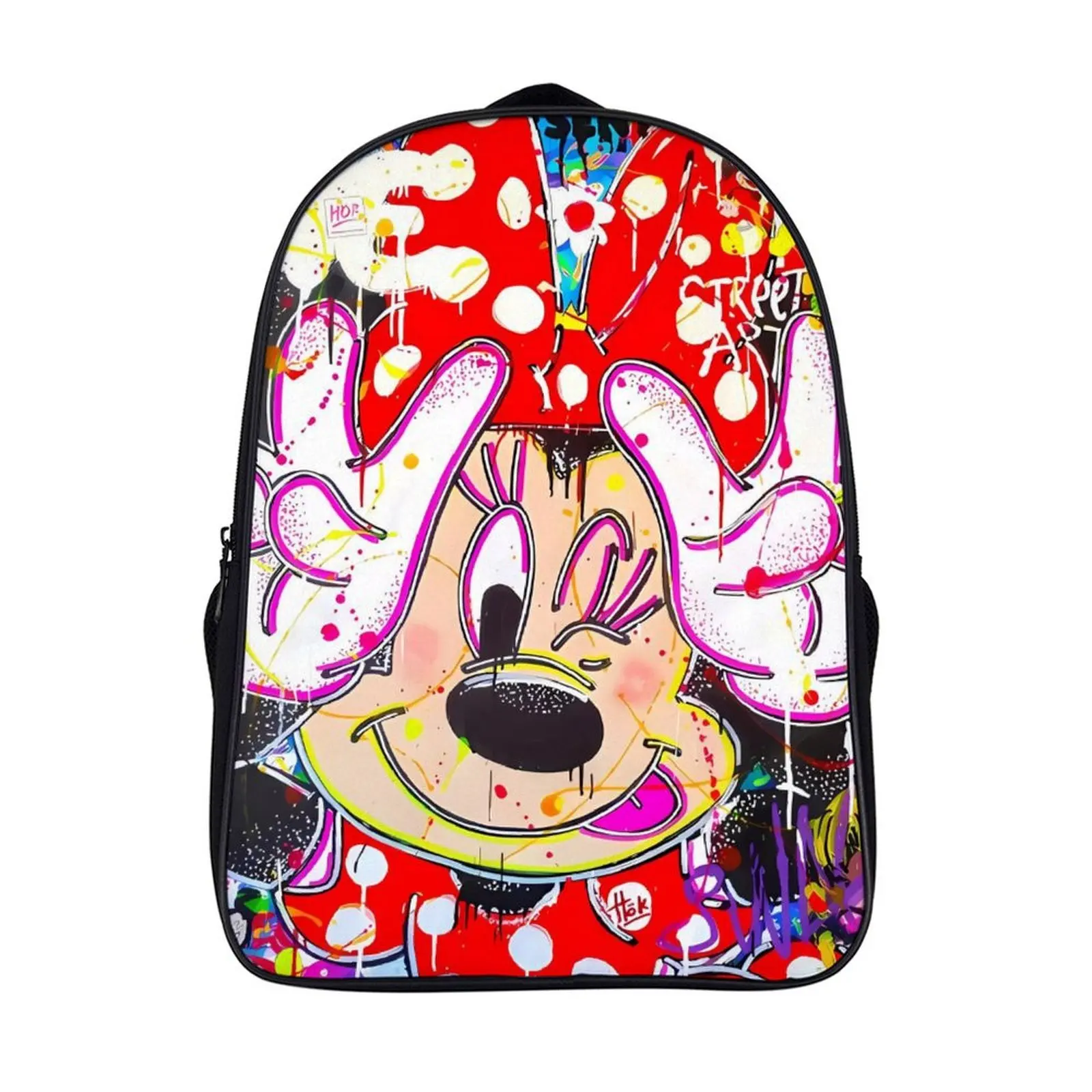 

Fashion Student's Backpack Cartoon Disney Minnie Mouse School Bag 16 Inch 2 Compartment Backpack Student Schoolbag