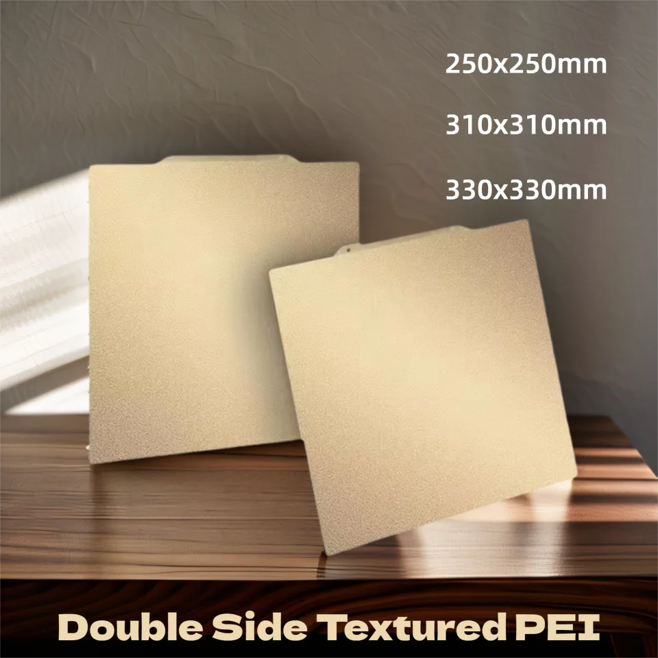 ENERGETIC Qidi Plus 4 Build Plate 310x310mm PEI Sheet Double Sided Print Platform Flexible Spring Steel Sheet + Magnetic Base