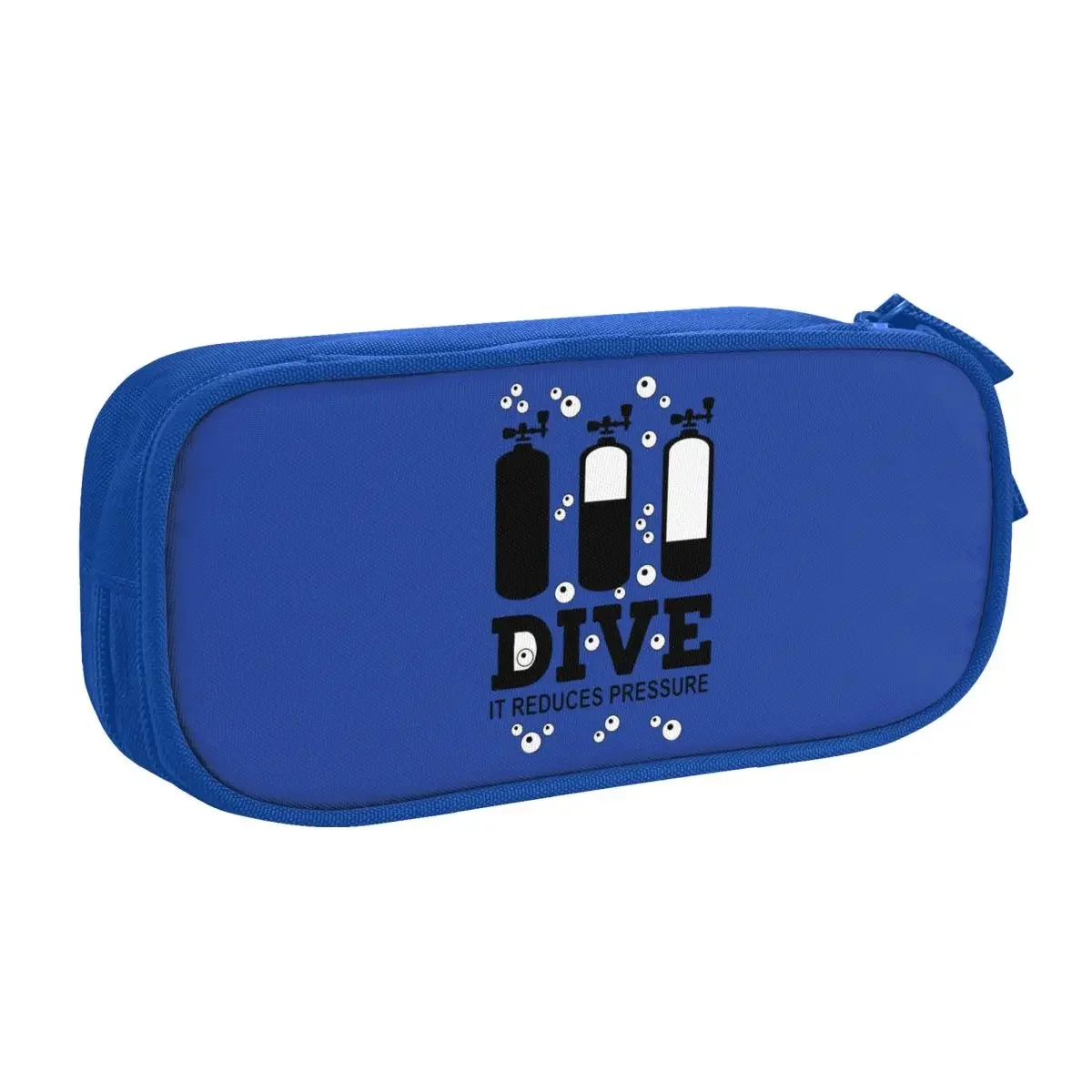 Custom Korean Scuba Diving Pencil Case for Boys Gilrs Dive Diver Quote Large Capacity Pen Box Bag Stationery