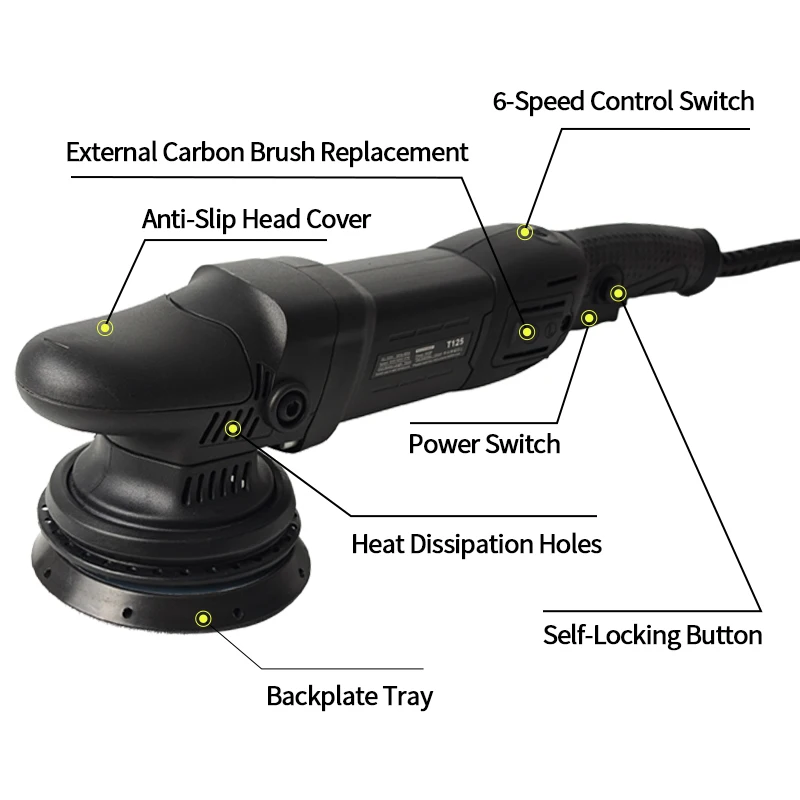 Hot Selling 900W Dual Action Car Polisher 15mm Track With Automatic Waxing and Detailing Features for Car Care Cleaning