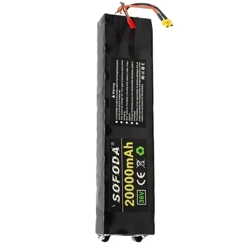 36V 20Ah 18650 Rechargeable lithium Battery pack 10S3P 500W High power for Modified Bikes Scooter Electric Vehicle,With BMS XT30