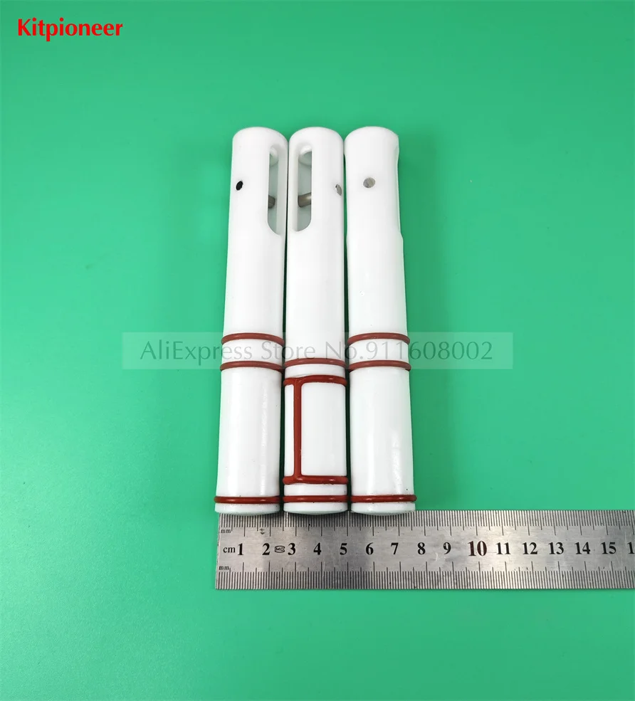 3 Piston Valve Stem Rods Combination Spare Parts With Red Seal Rings Fittings MK Soft Ice Cream Machines 25.6cm Lenght