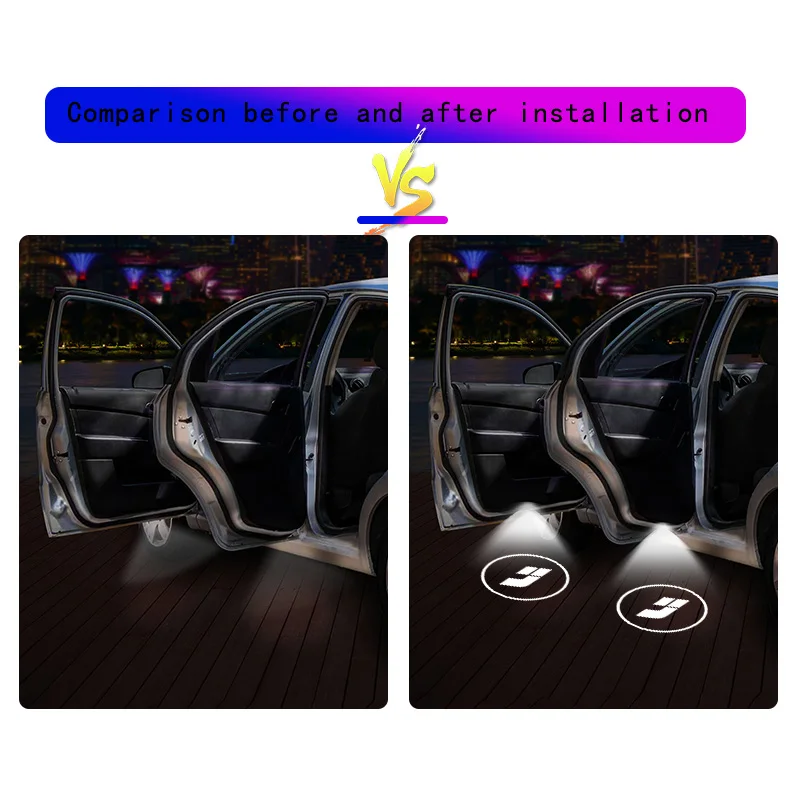 Lixiang One L7 L8 L9 L9 Max L6 Led Logo de coche, proyector láser, luces de bienvenida para puerta, accesorios para automóviles