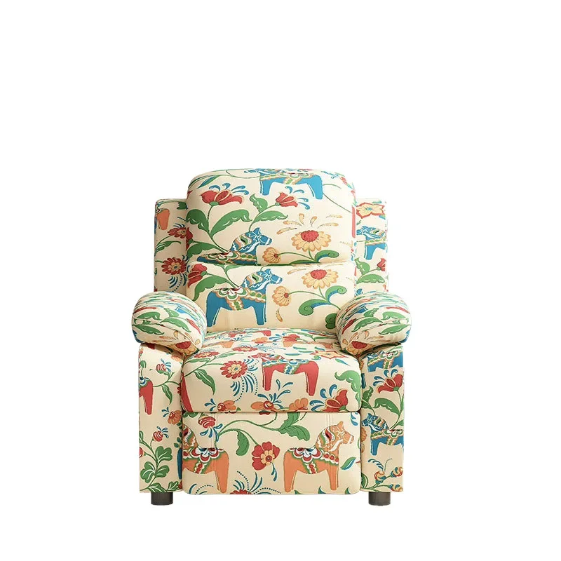 Modern simple children's function sofa chair, European recliner lazy sofa, bedroom balcony leisure children's sofa