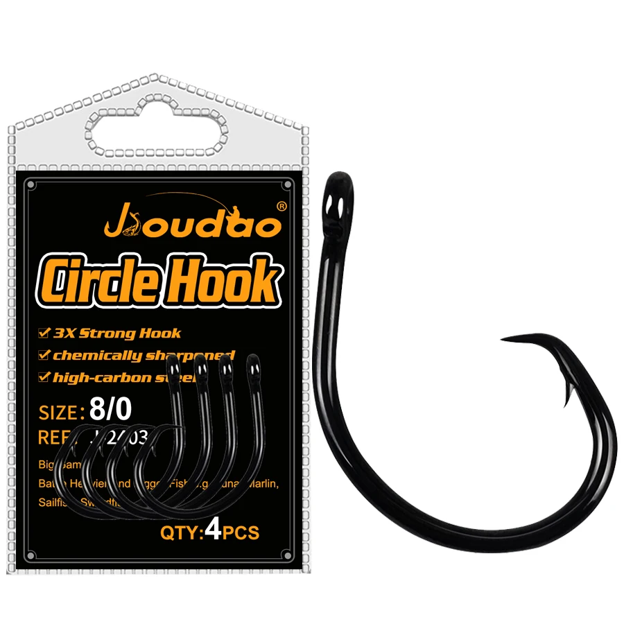 black saltwater fishing hook Gamakatsu SC17 Tarpon Fly 2/0 Fishing Hooks Offset Octopus Circle Hooks Saltwater Mustad 4X Kingfish Treble Hook