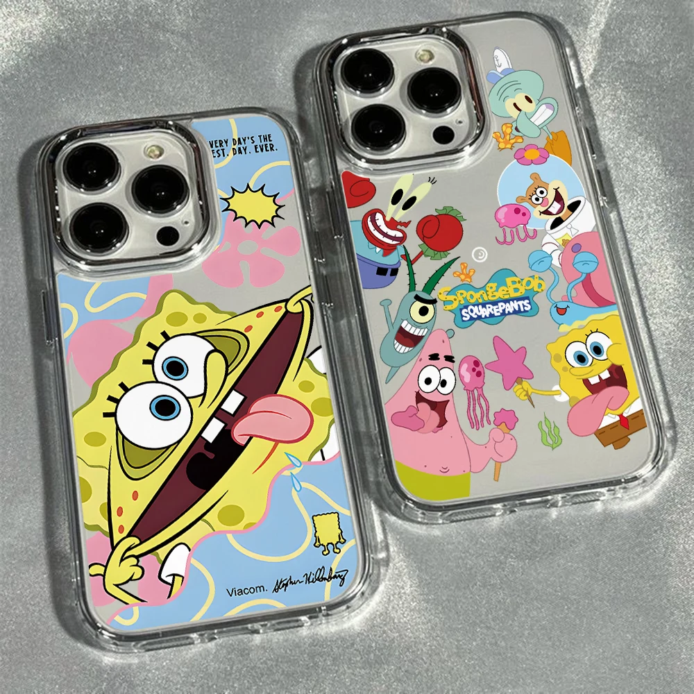 Cute SpongeBobs S-SquarePants Phone Case for Samsung Galaxy S26 S25 Edge S24 S23 S22 S21 S20 FE Ultra Plus 5G Luxury Cover