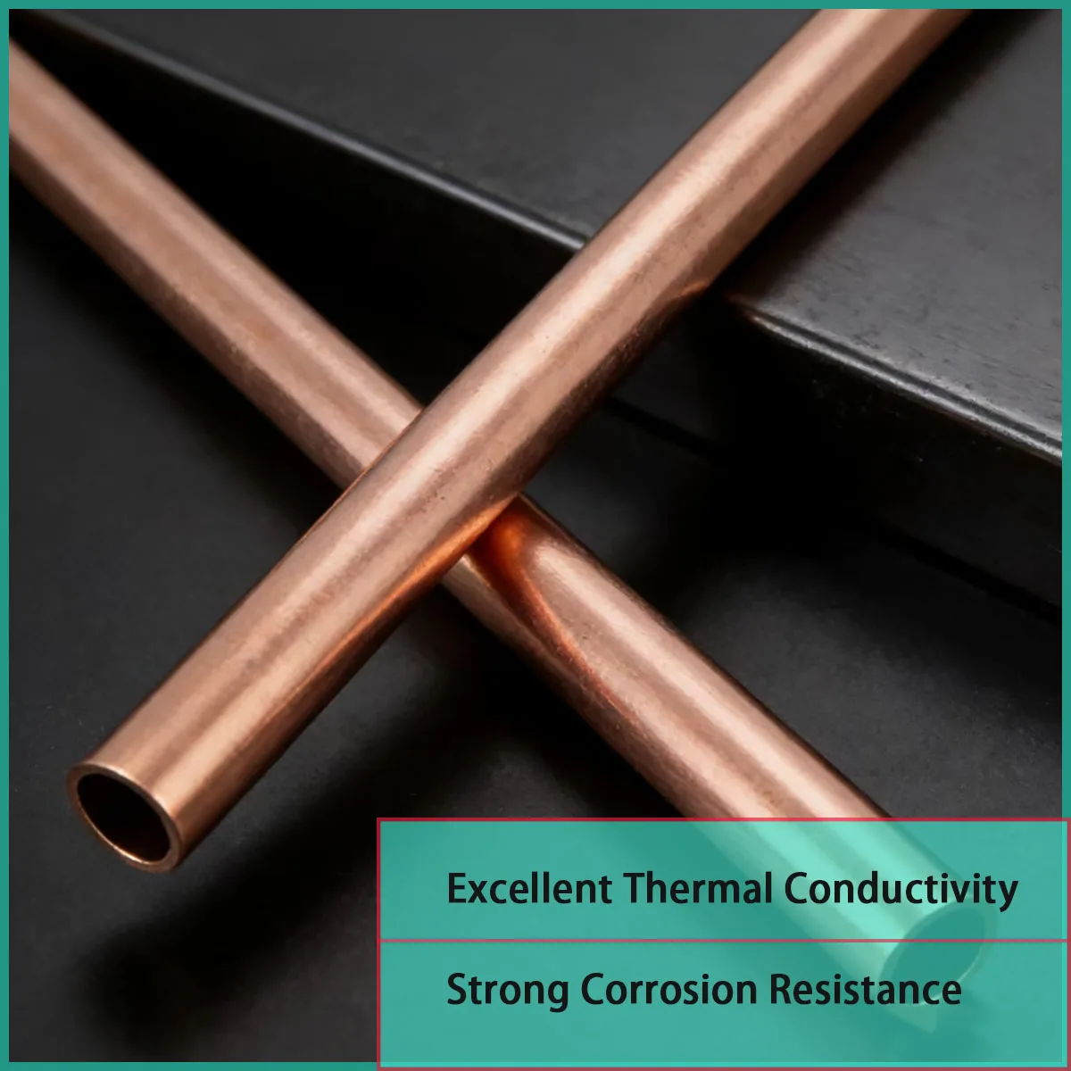 Hollow Hard Purple Copper Pipe Straight 17-25mm Outer Diameter 500mm Long