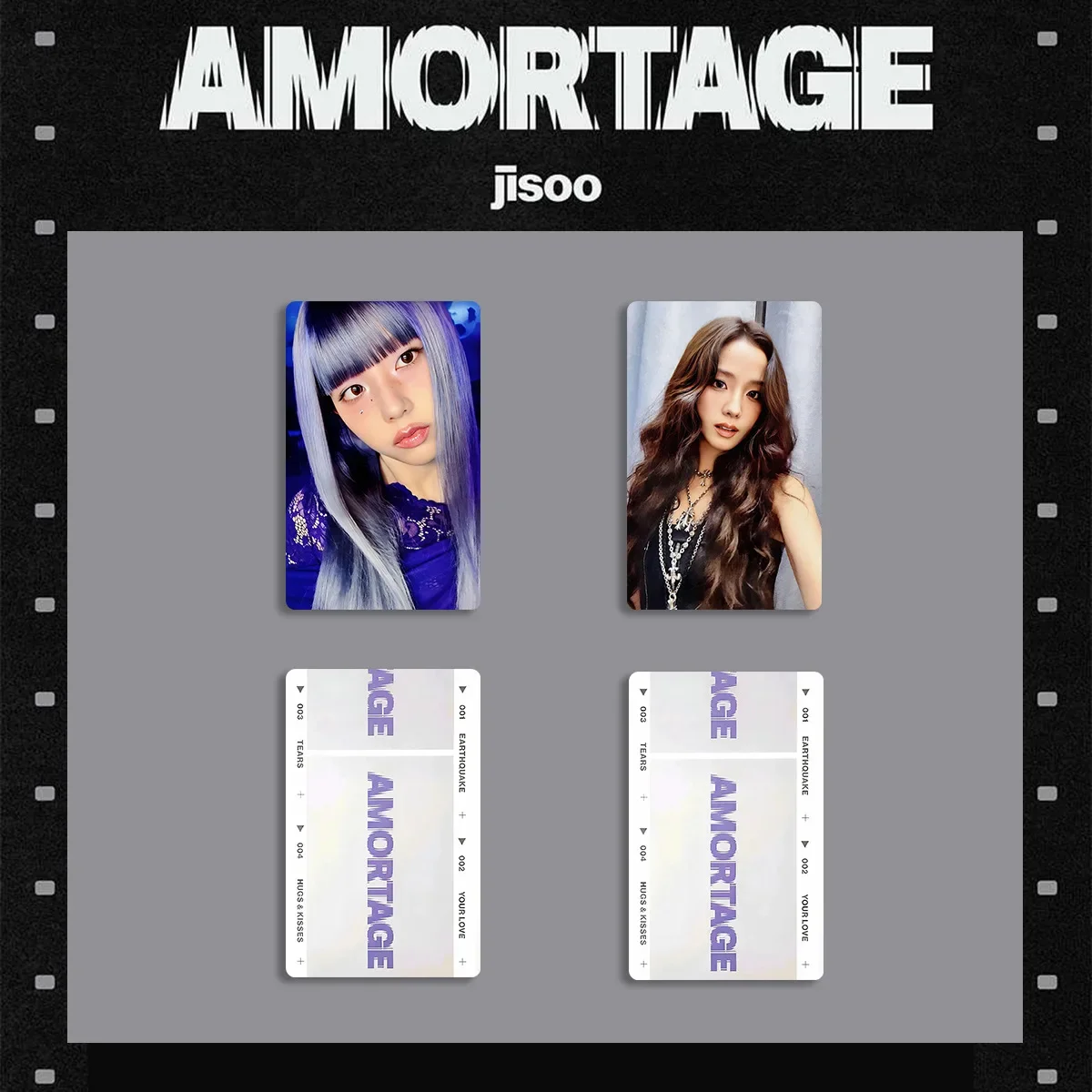 Kpop Idols JISOO Solo Album CHULO2 Photocard High Quality AMORTAGE K4 Pre-Ordered Lucky Draw Photo Card JISOO Fans Gift