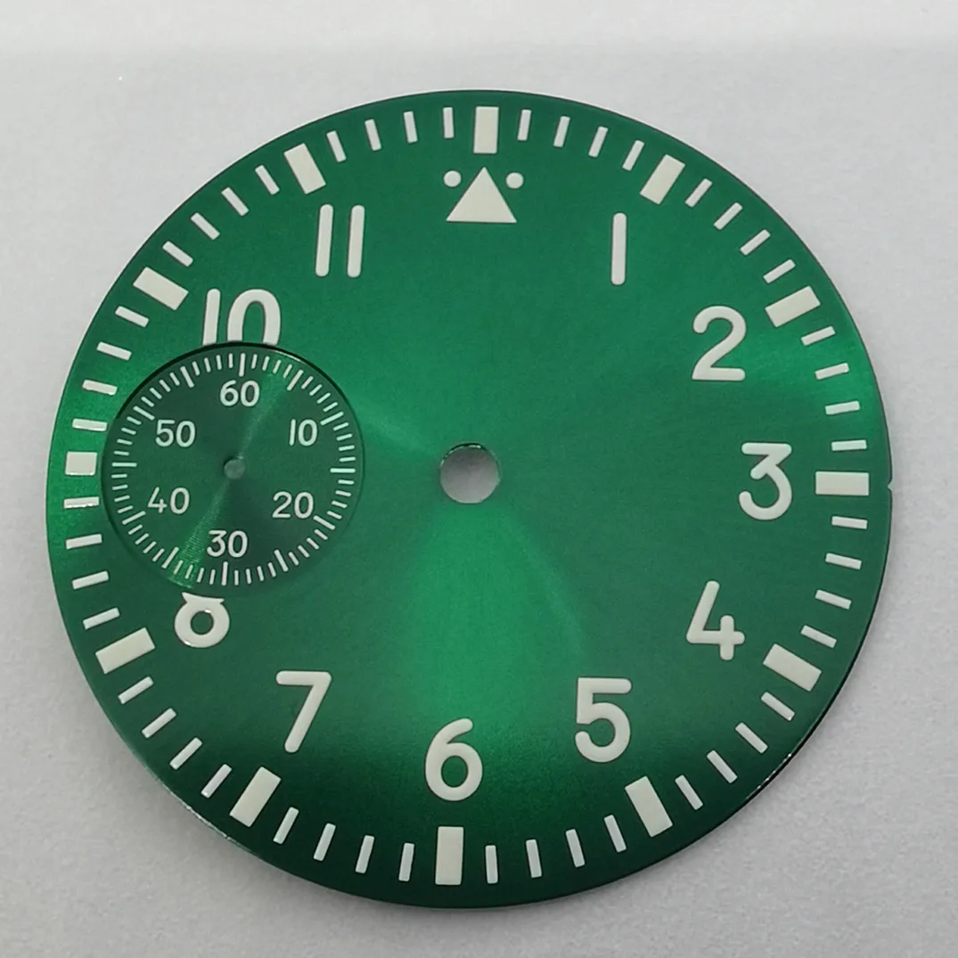 37mm Manual Winding Classic Style Luminous Dial Green Blue Black White Suitable For Eta6497 St3600 Manual Winding Movement