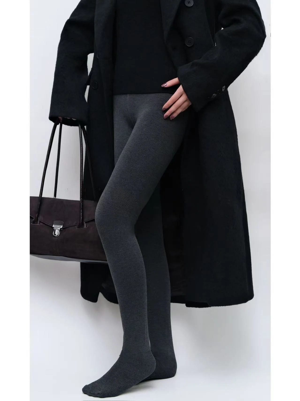 

Ультратонкие леггинсы с высокой талией, длинные брюки с подкладкой, моделирующие фигуру, для осени и зимы, модные женские колготки-ботфорты