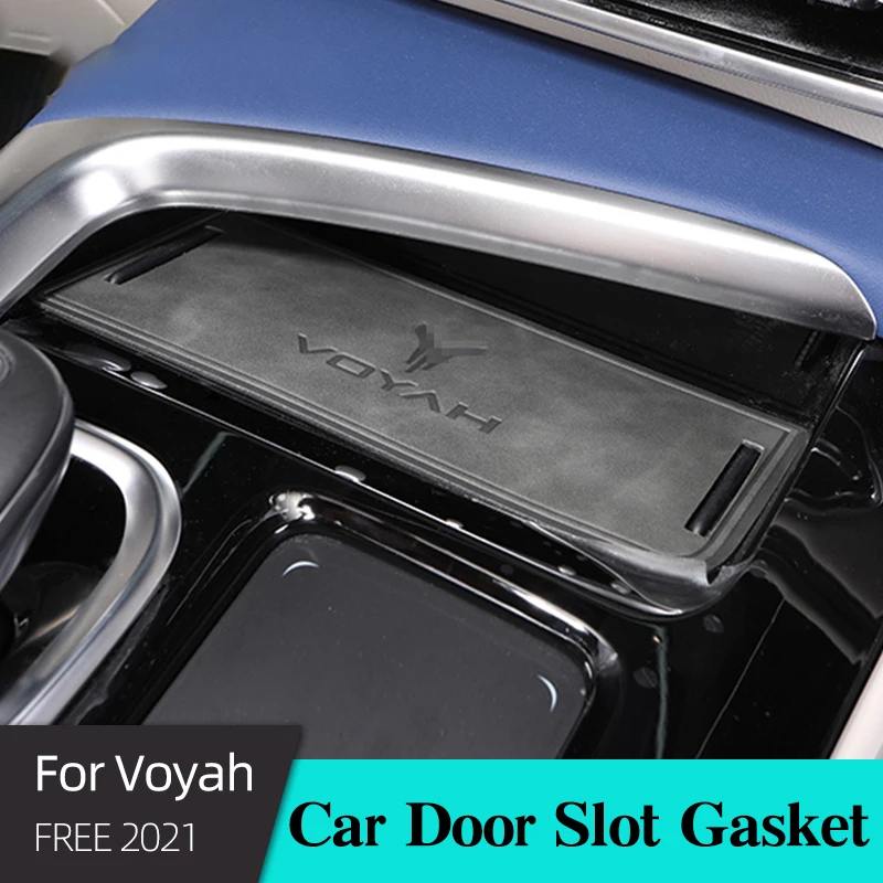 Car Door Slot Gasket For Voyah FREE 2022 Silicone PU Non Slip Waterproof Dirty Organizer Mat Decorative Accessories