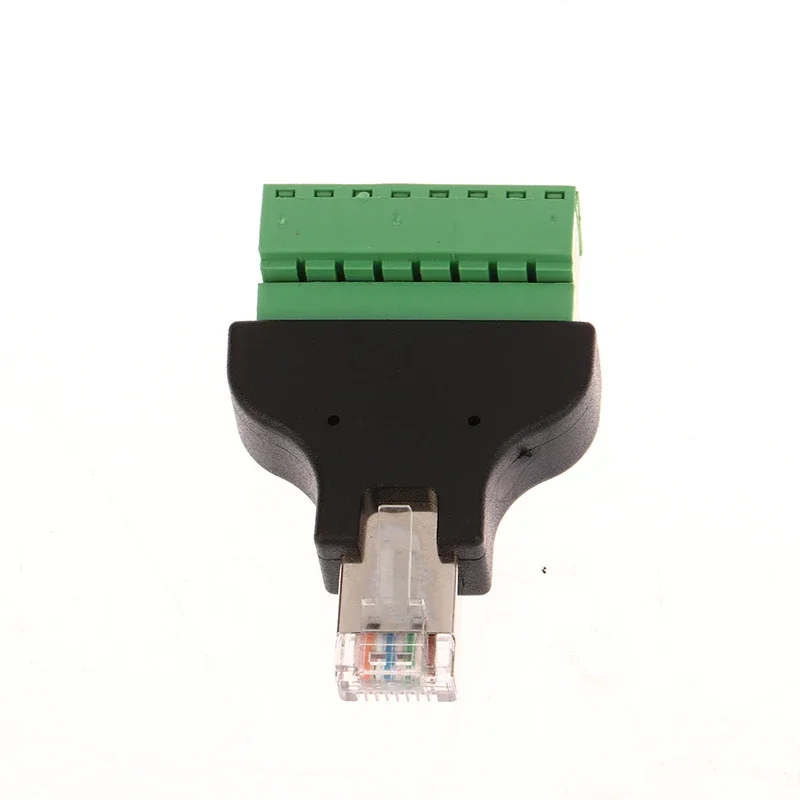 Computer Gerelateerde Aansluiting En Connectoren Rj45 Vrouwelijke Naar Schroef Terminal 8 Pin Connector Ethernet Kabel Extender Adapter