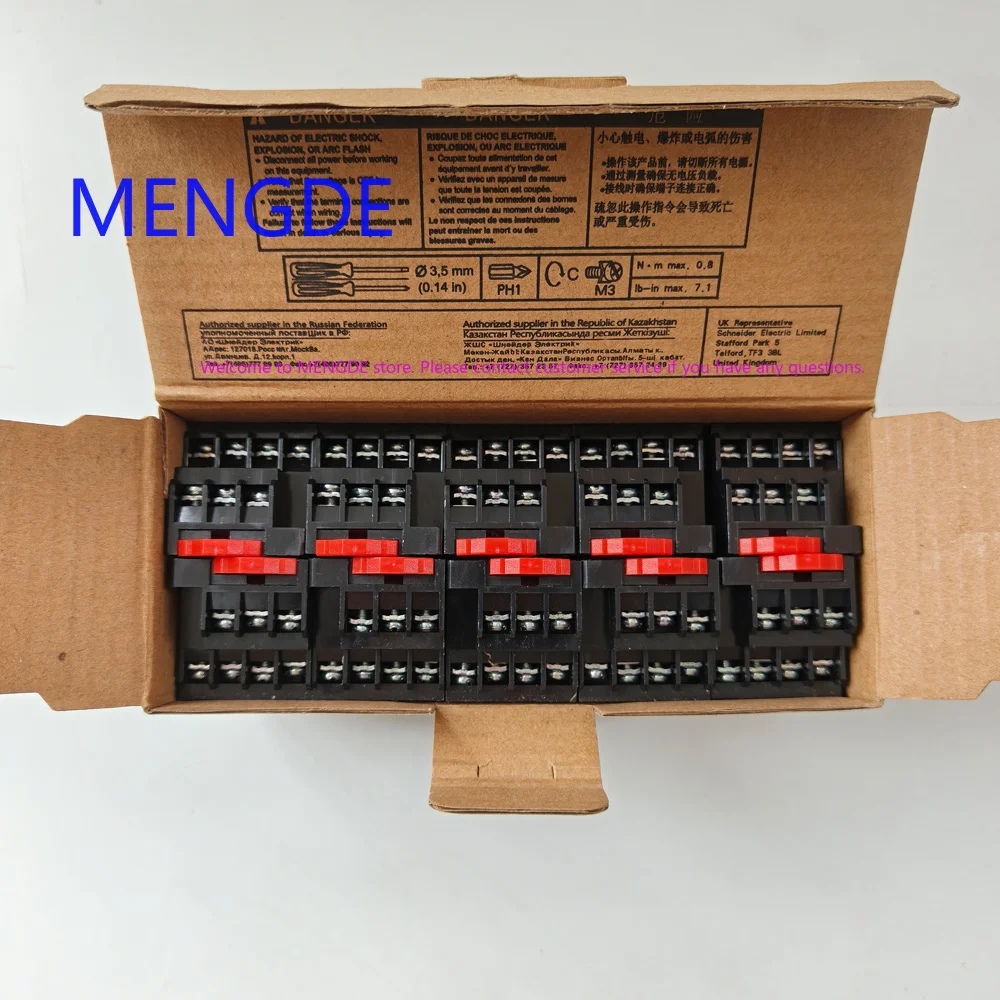 10 Pcs Schneider Intermediate Relay Base RXZE1M2C 8-pin 2O 2C RXZE1M4C 4O 4C 14-pin Base 7A New Original