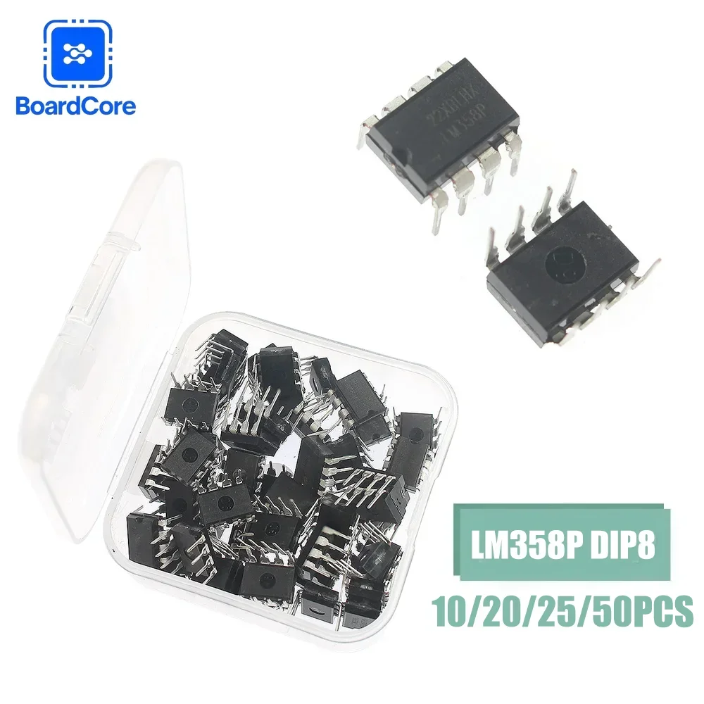 10-50PCS LM358P DIP8 Dual Operational Amplifier 3-32V LM358 IC Chip Integrated Circuits Kit for Arduino/Sensor Circuit