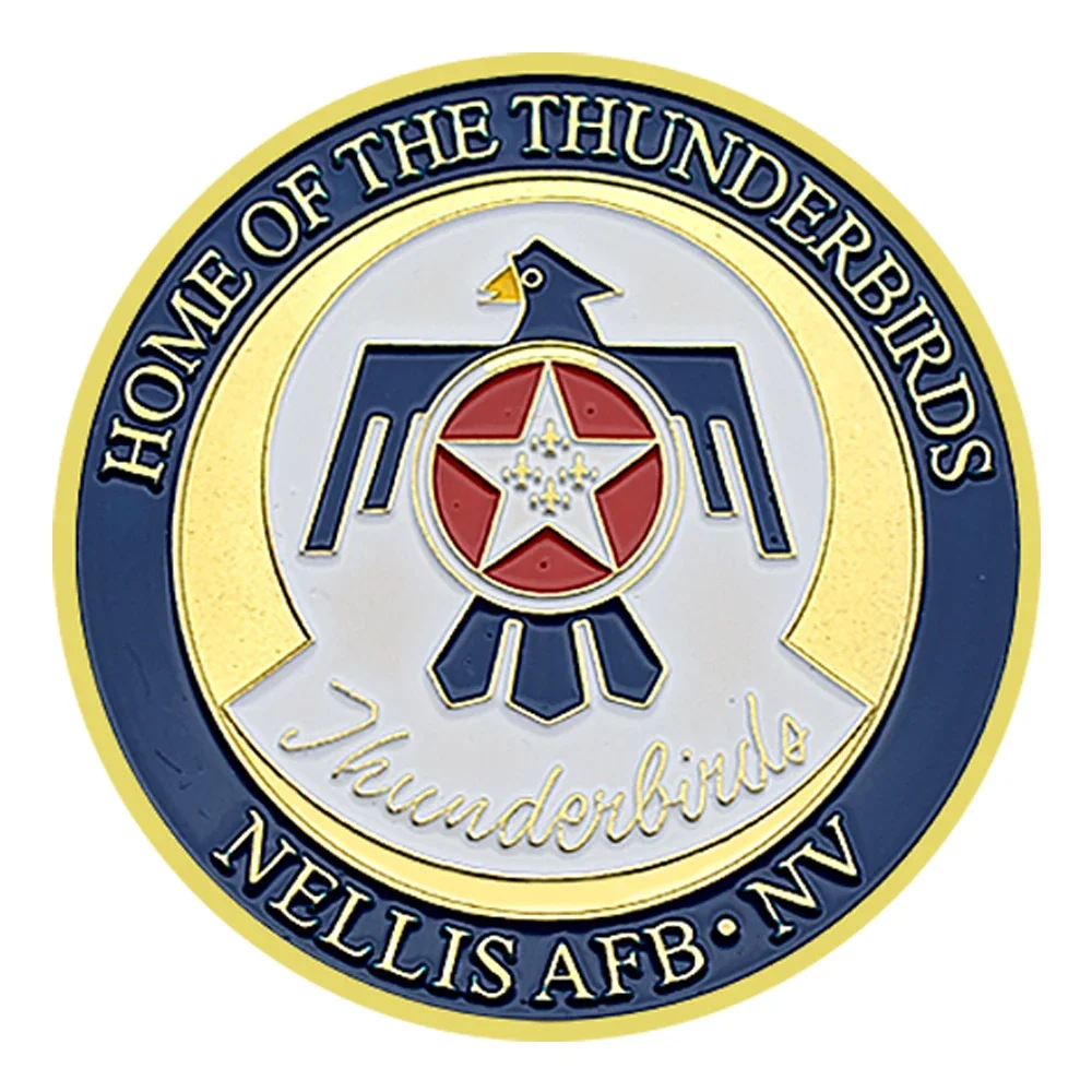 سلاح الجو الأمريكي منزل ثندربيردز تحدي عملة Nellis Afb · Nv الميدالية العسكرية مجموعة العملات التذكارية هدية #3