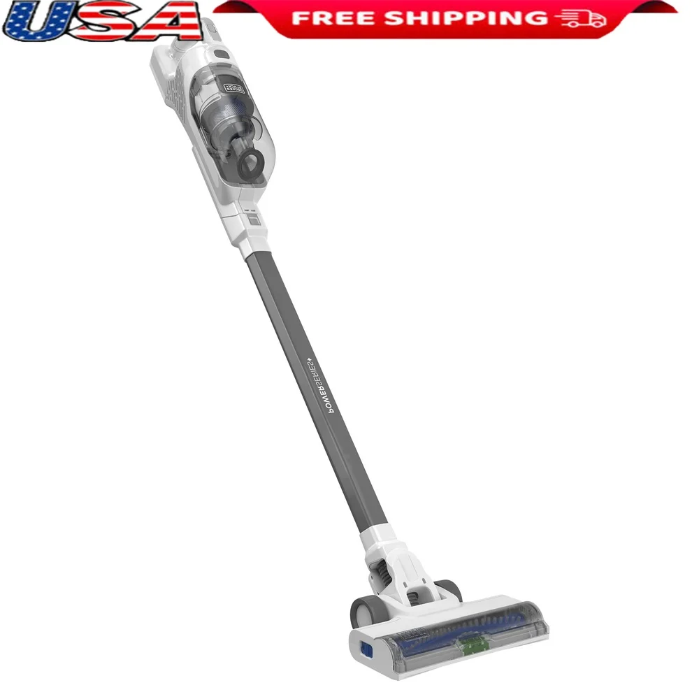 

Cordless Stick Vacuum with AUTOSENSE Technology 25% More Pickup on Carpet 44 Minutes Runtime LED Floorhead Crevice Tool Included