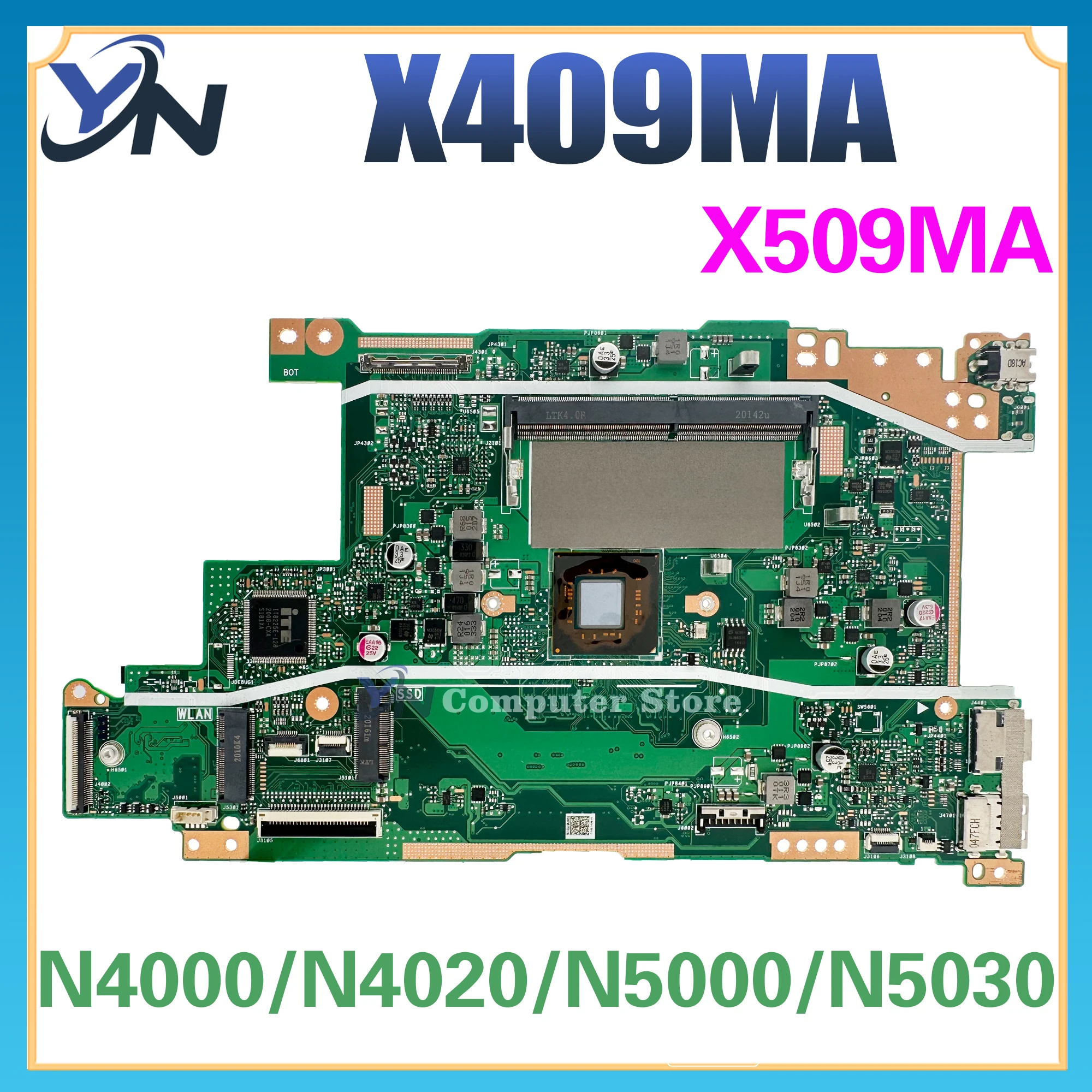 X409MA Mainboard For ASUS X409M X509M X509MA F409MA F509MA A409MA A509MA Laptop Motherboard N4000 N4020 N5000 N5030 100% Test OK