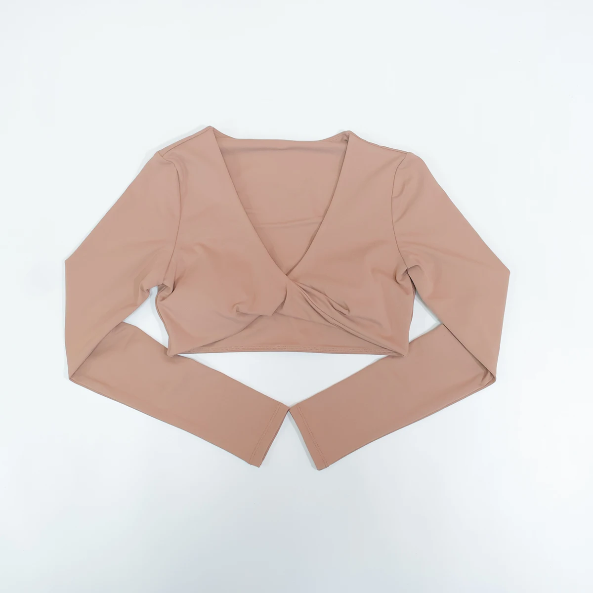 Langärmliges Damen-Fitness-T-Shirt mit tiefem V-Ausschnitt für Laufen im Freien, Yoga-Kleidung, Herbst-/Winter-Kollektion, Lauf- und Fitness-Top – Detail 6