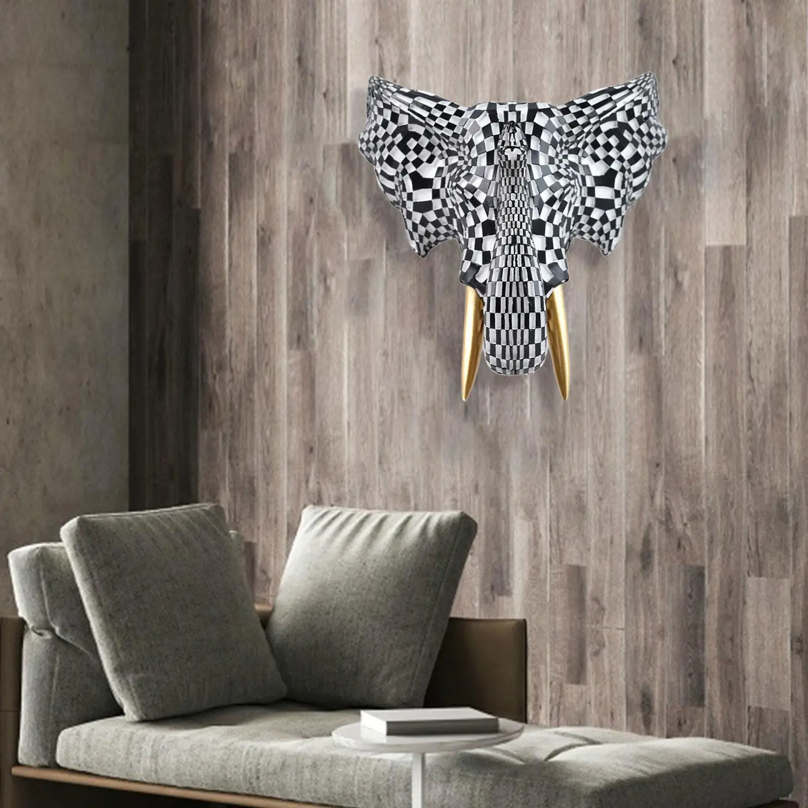 

Голова слона, настенное крепление, декор, украшение из смолы, настенное украшение с изображением животного, европейский декоративный подвесной орнамент для прихожей, Настенный декор для отеля