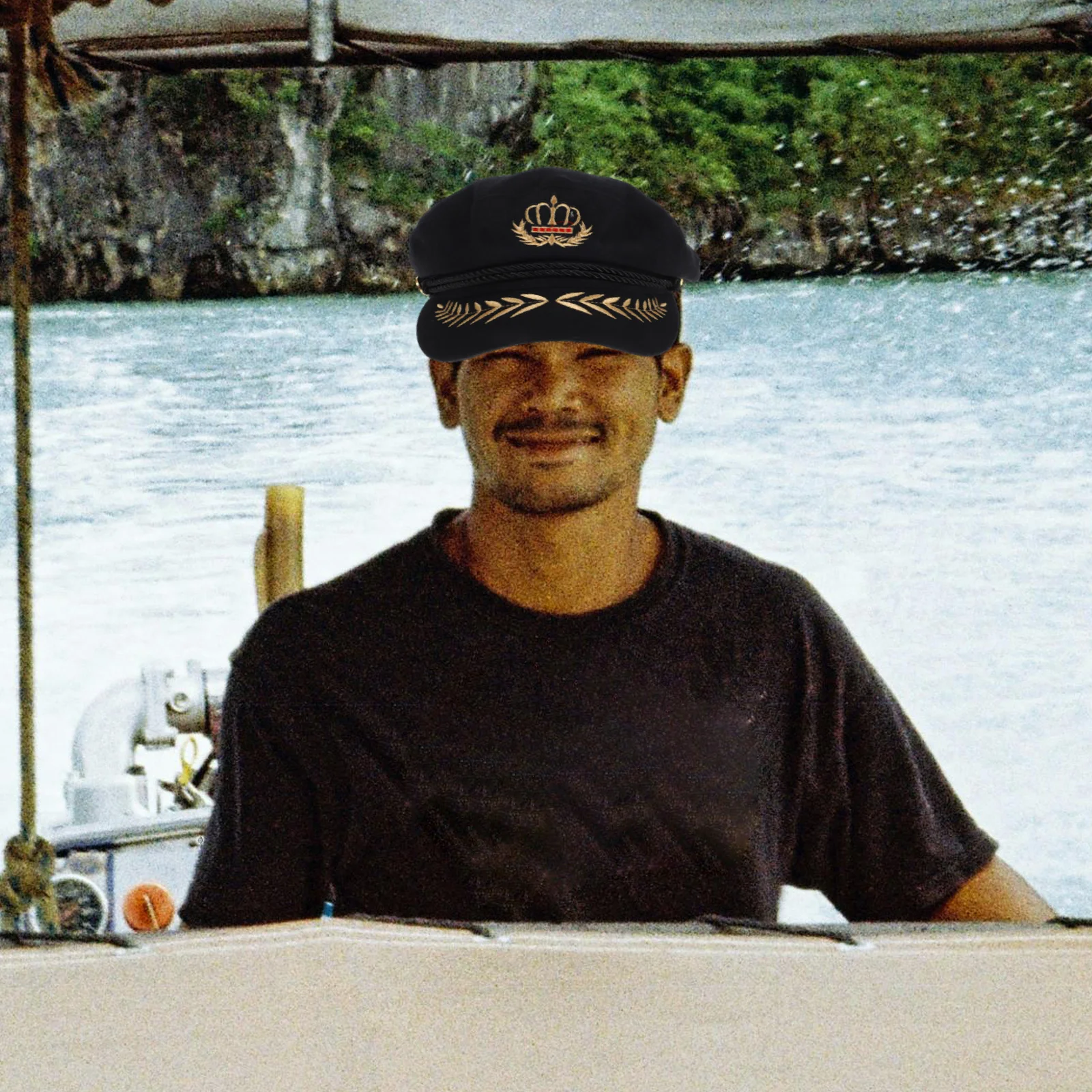 

Винтажная шляпа капитана, вышитая матросская кепка, легкая дышащая шляпа капитана-лодочка для косплея, костюм для вечеринки, вечерние шапки