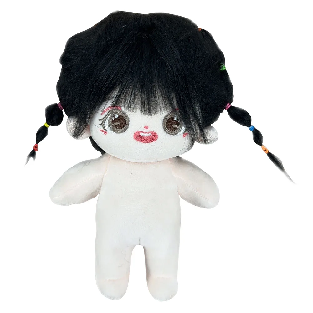 Cute 20cm Soft Stuffed Doll Cotton Star Humanoid Dolls Anime Cartoon Fried Curly Hair For Girls Boys Birthday Xmas Gift Toys