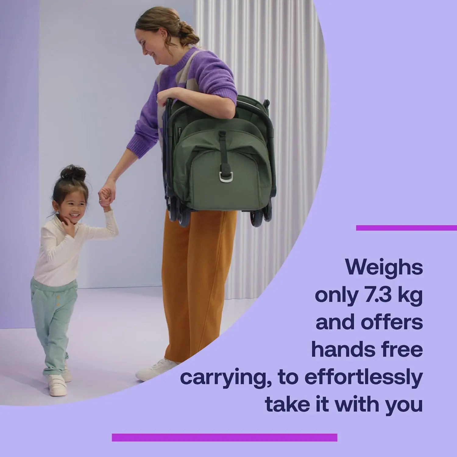 1 Second Fold Ultra-Compact Stroller - Lightweight & Compact - Great for Travel - Midnight Black