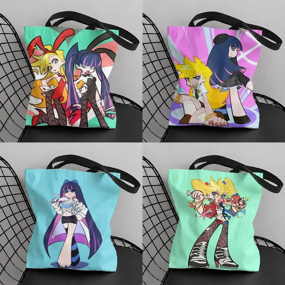 P-Panty & Stocking with Garterbelt Storage Bags Canvas Tote Bag Double-Sided Print Lightweight Shoulder Travel Beach Bag Gift