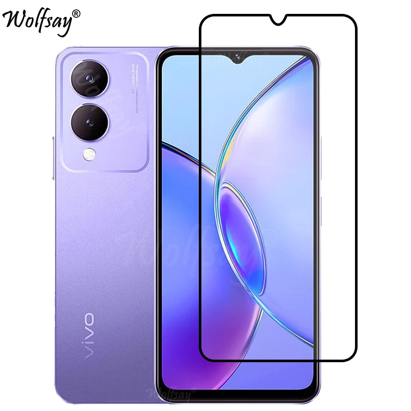 2 in 1 Full Cover Tempered Glass For Vivo Y17S Screen Protector For Vivo Y17S Y17 S Camera Lens For Vivo Y17S Glass 6.56 inch