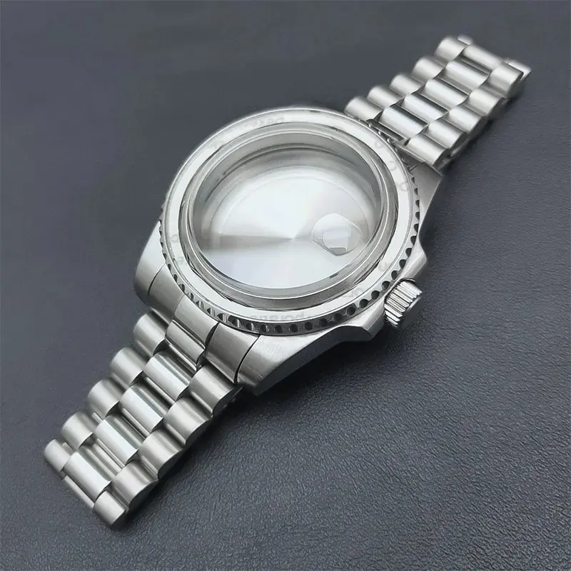 NEITON 40mm Watch Case Sapphire Glass Fit NH35 NH36 NH34 ETA2824 Movement 10 Atm Waterproof Presidential Watch Strap