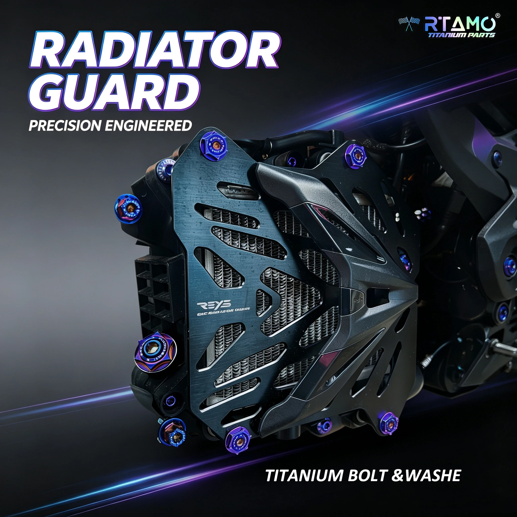 RTAMO Gr5 Titan-Unterlegscheibe M6 M8 M10 Dichtung Universal für Motorrad Fahrrad Modifizierte hochfeste Unterlegscheibe – Detail 2