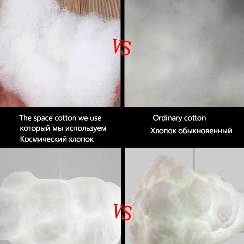 

Modern White Cloud Chandelier Floating Pendant Light for Restaurant And Home Dining Room Kitchen Island Decorative Hanging Lamp