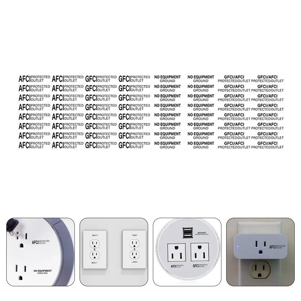 

Waterproof Socket Stickers Safety Outlet Labels Reusable Design for Tvs Computers Speakers Safe Environment Safety Outlet Labels
