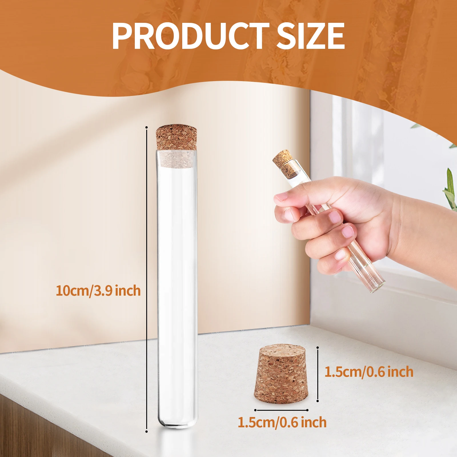 8Pcs Test Tubes Bottom Laboratory Tube Liquid Containers Wedding School