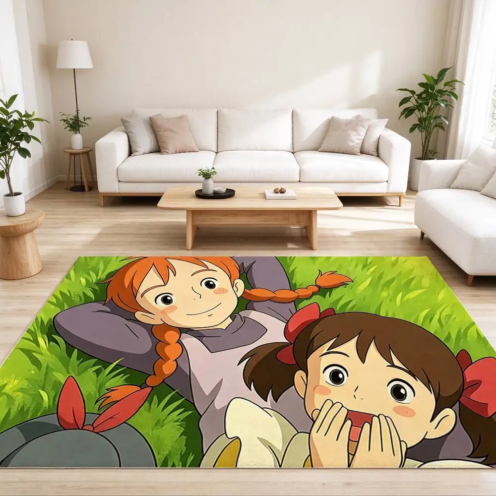 A-Anne Shirley Red Hair Orphan Girl Soft Absorbent Decorative Floor Mat for Bathroom Entryway Living Room