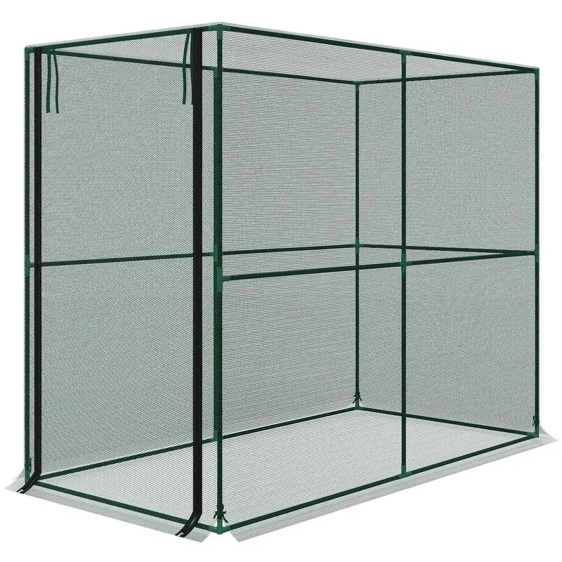 

Crop Cage, Plant Protection Tent with Zippered Door, Plant Protector from Animals for Vegetables Flowers Fruits, Green