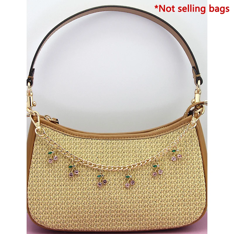 مزاجه الموضة الزجاج الحجر الأحمر الكرز سلسلة مجوهرات حقيبة معلقة حقيبة المجوهرات سحر حقيبة الملحقات