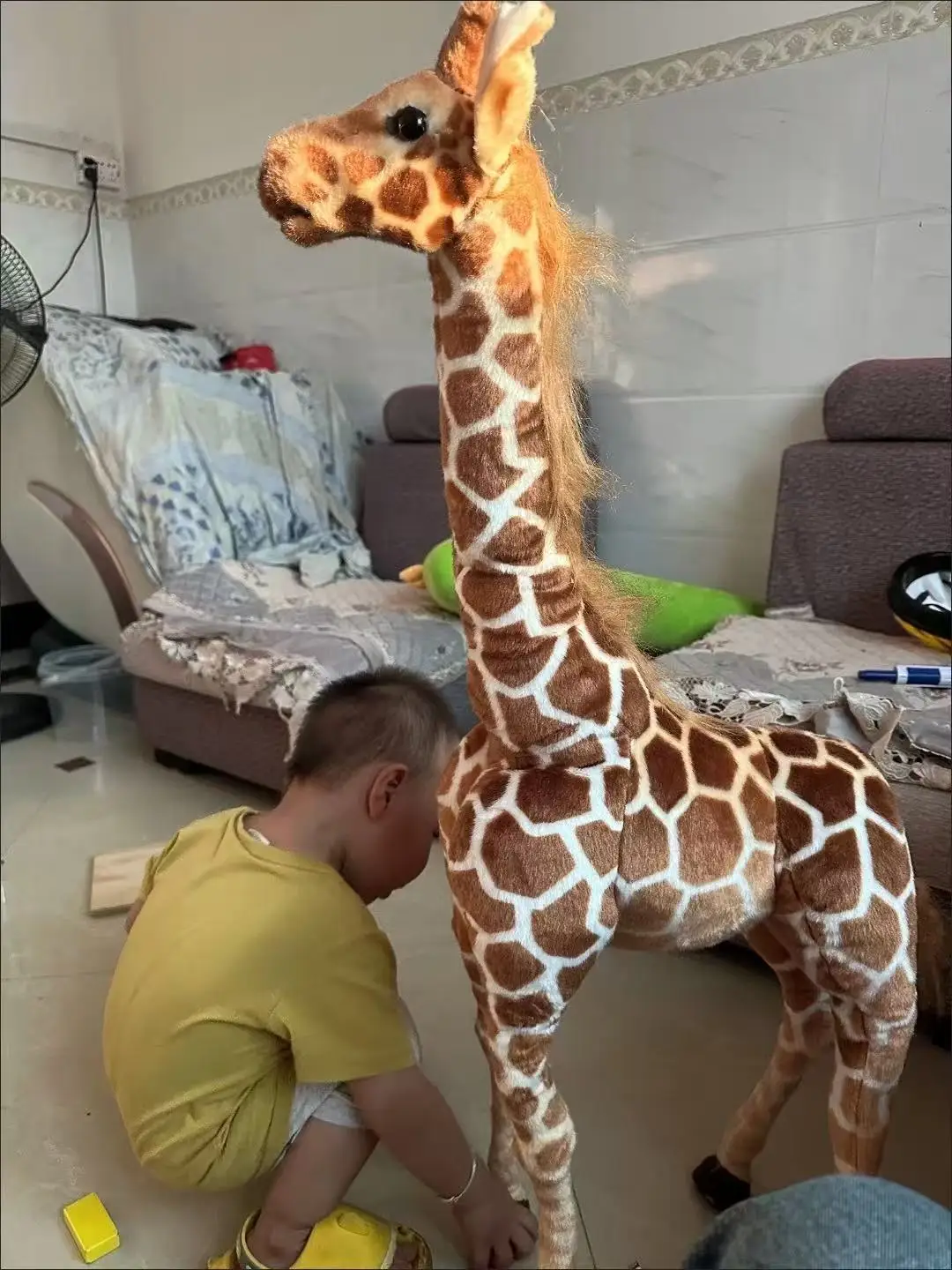 

Большой 60 см ~ 100 см зоопарк, реалистичный стоячий жираф, мягкая плюшевая игрушка, имитация животного, кукла-оленя, декор автомобиля, украшение, подушка в подарок