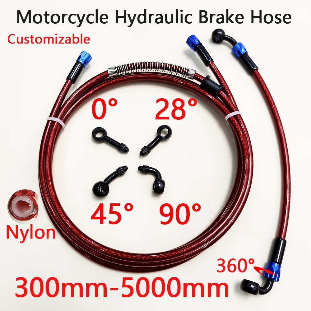 

Universal M10 AN3 Motorcycle Steel Hydraulic Brake Clutch Line Hose Tube for Dirt Bike ATV Moped Scooter Cub Quad UTV Go Kart